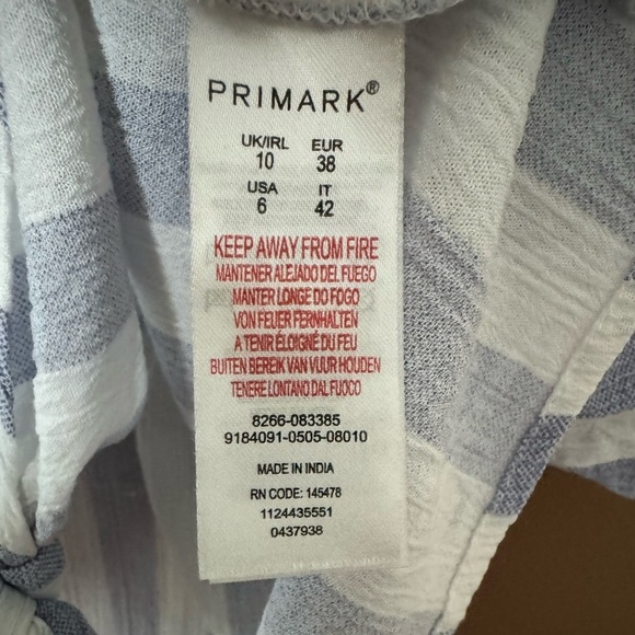 Primark Blue and White Dolman Sleeve Blouse - Picture 6 of 8